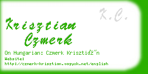 krisztian czmerk business card